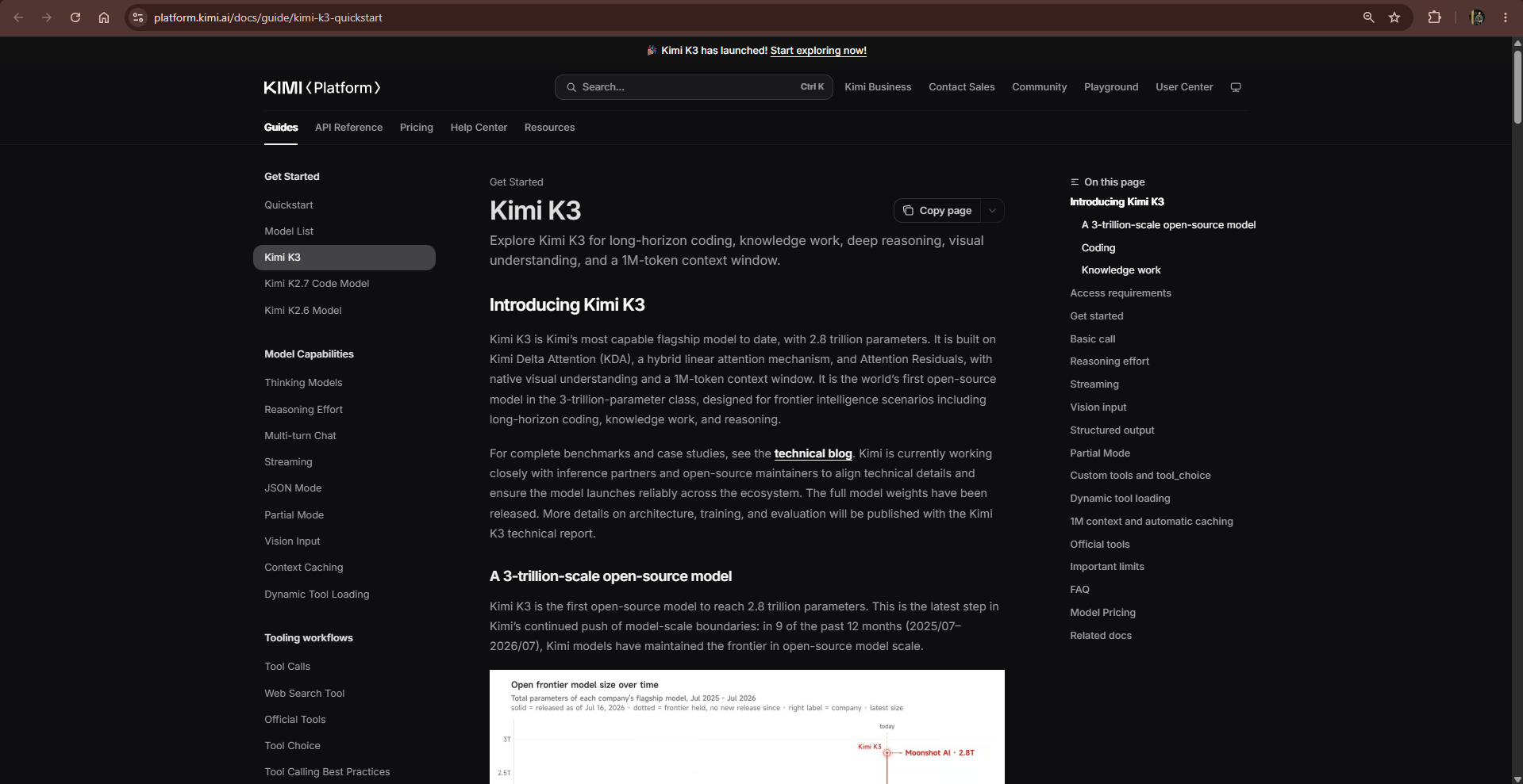 Official comparison of Kimi K3 and Kimi K2.6 capabilities and supported inputs