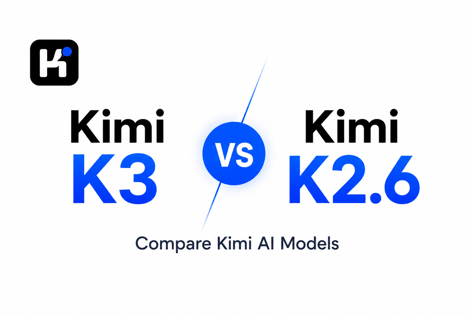 Kimi K3 vs Kimi K2.6 comparison of Kimi AI models